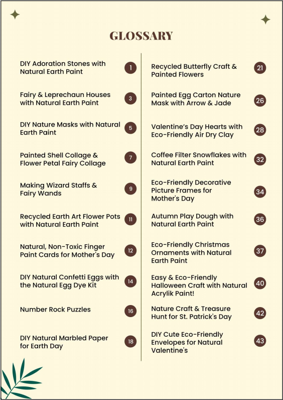 20 Nature Crafts For Kids E-Book (Printable PDF)