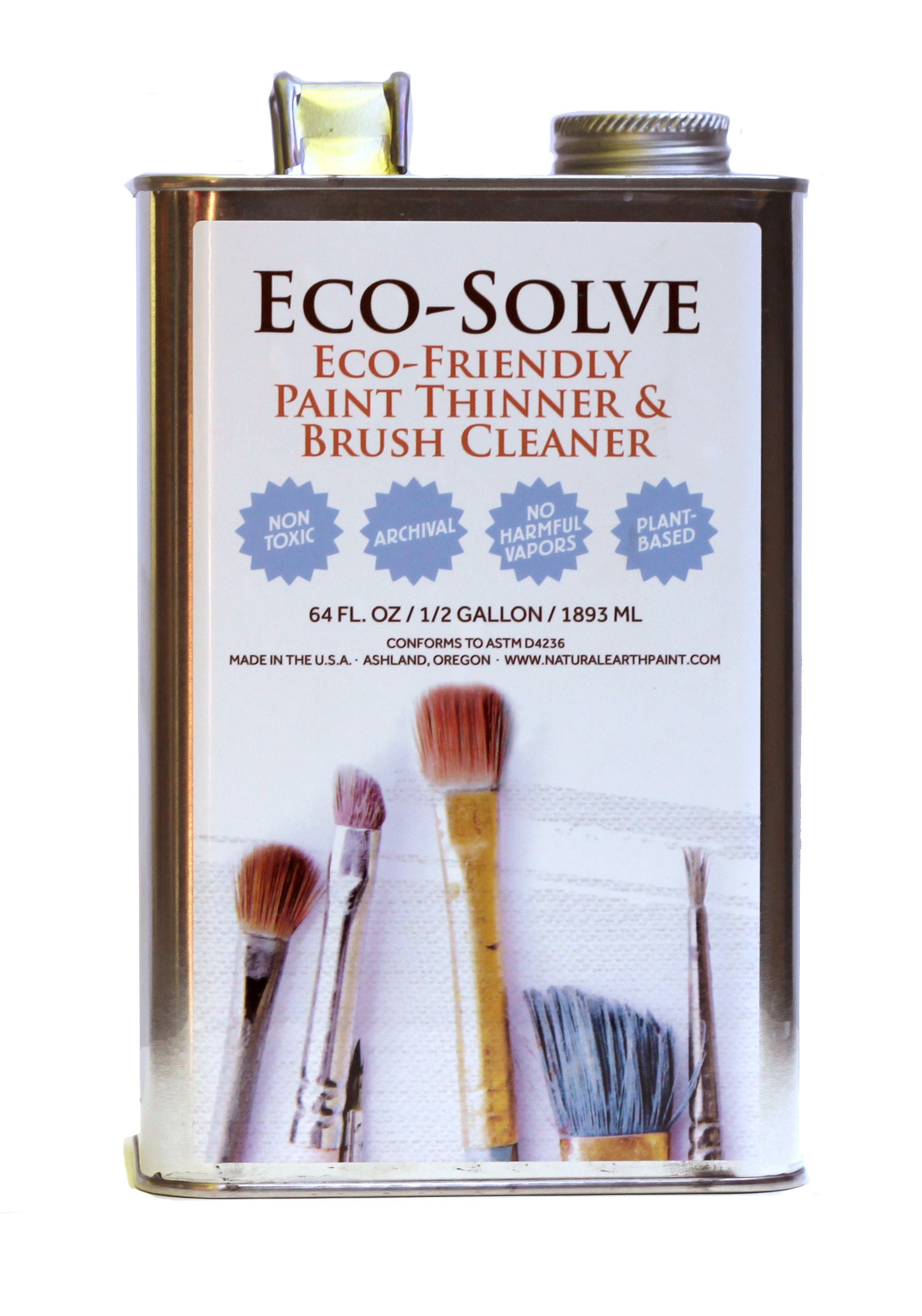 The sixty-four ounce metal jug of Eco-Solve