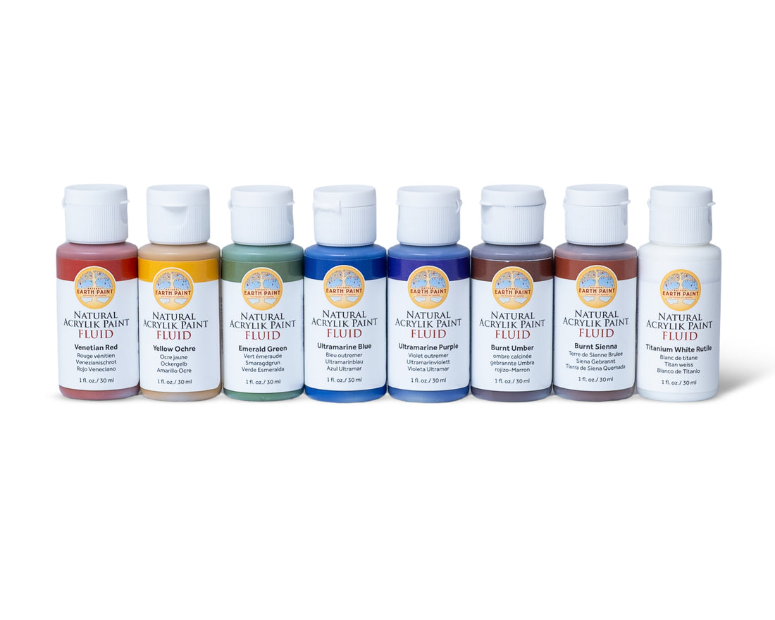 Fluid - Natural Acrylik Paint - Earth Colors Set