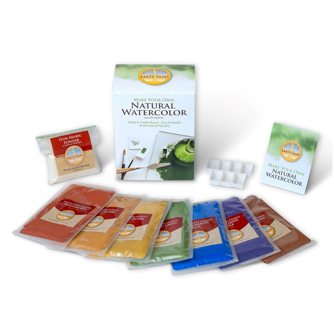 natural watercolor package and contents