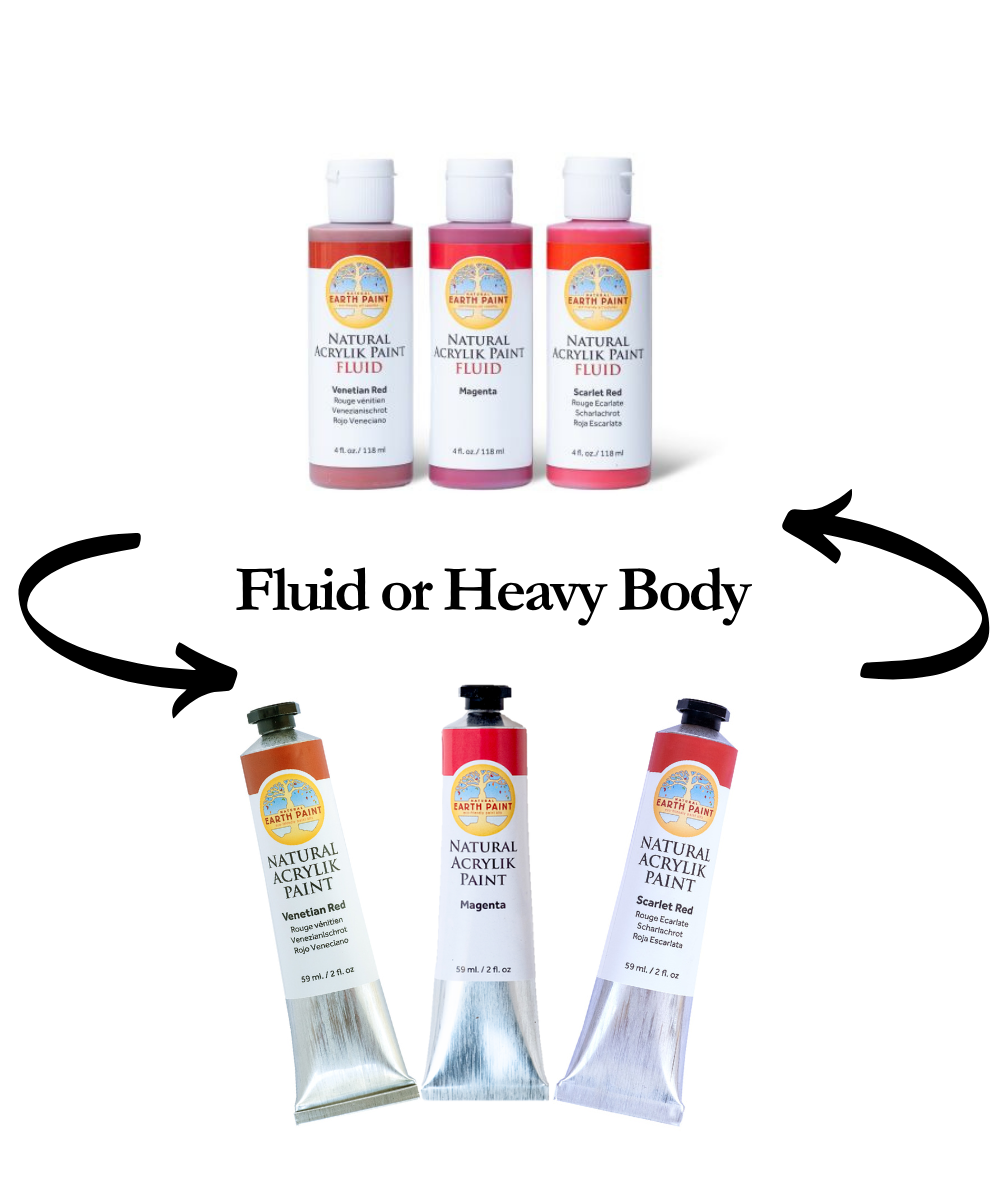 Reds Acrylik Paint Set - Fluid or Heavy Body
