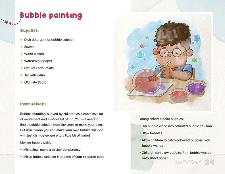 Sample page of the Art Activities E-Book