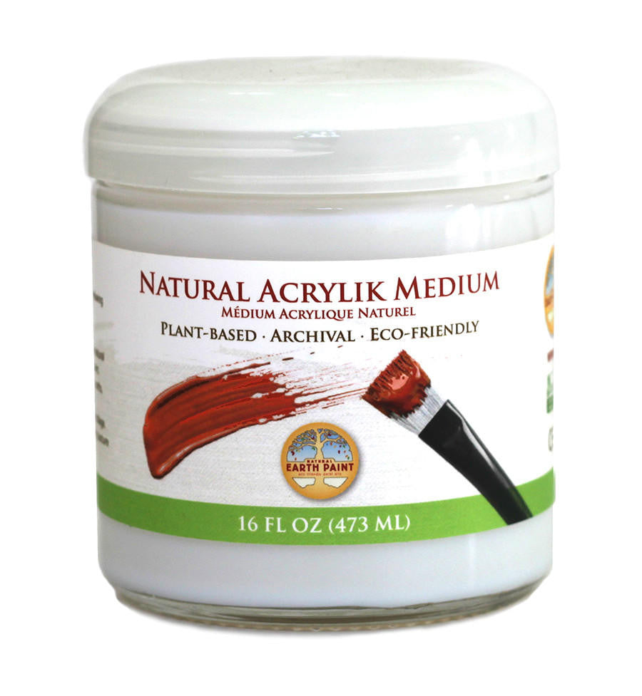 A sixteen ounce jar of Natural Acryilk Medium
