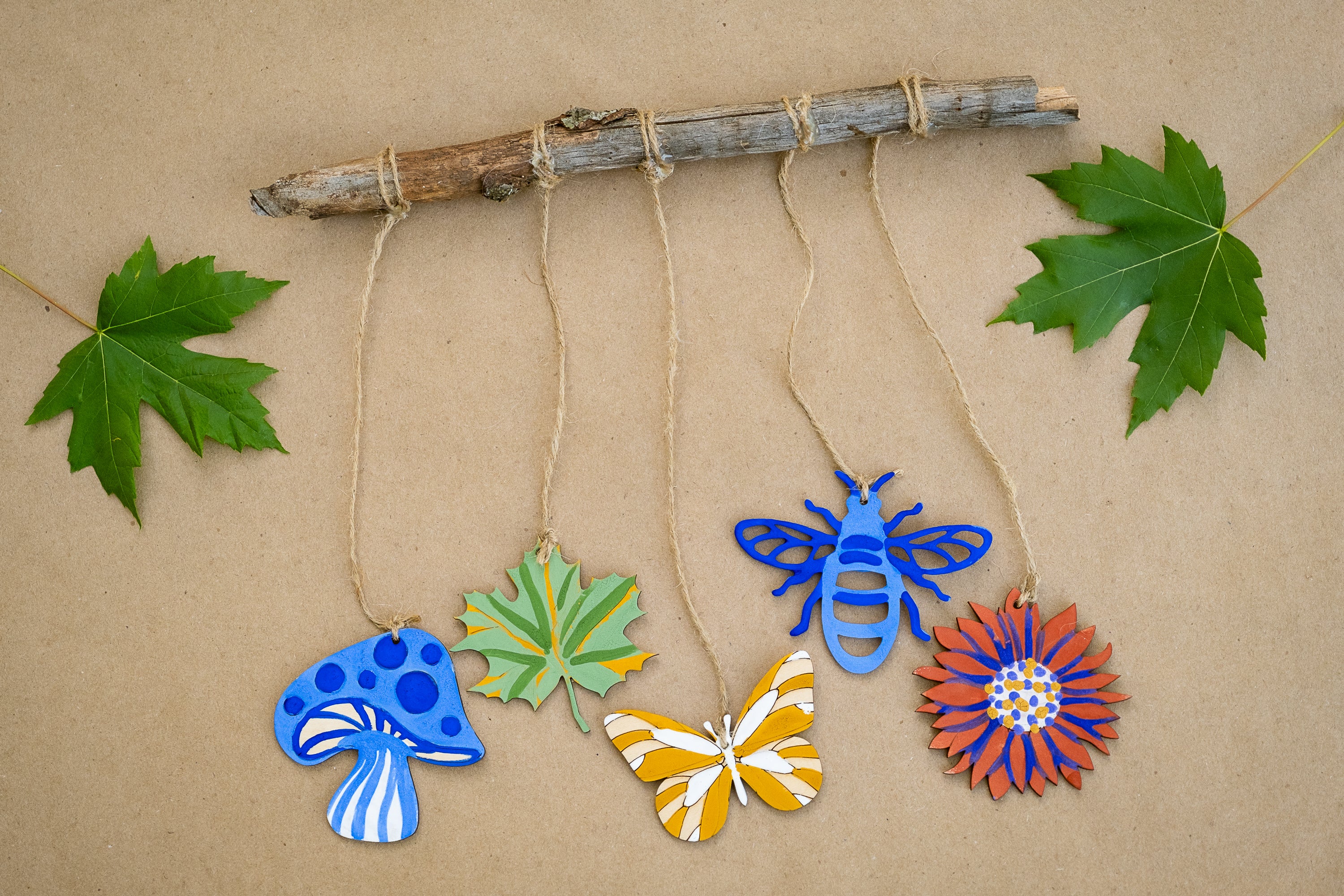 Mobile made with the Nature Craft Paint Kit