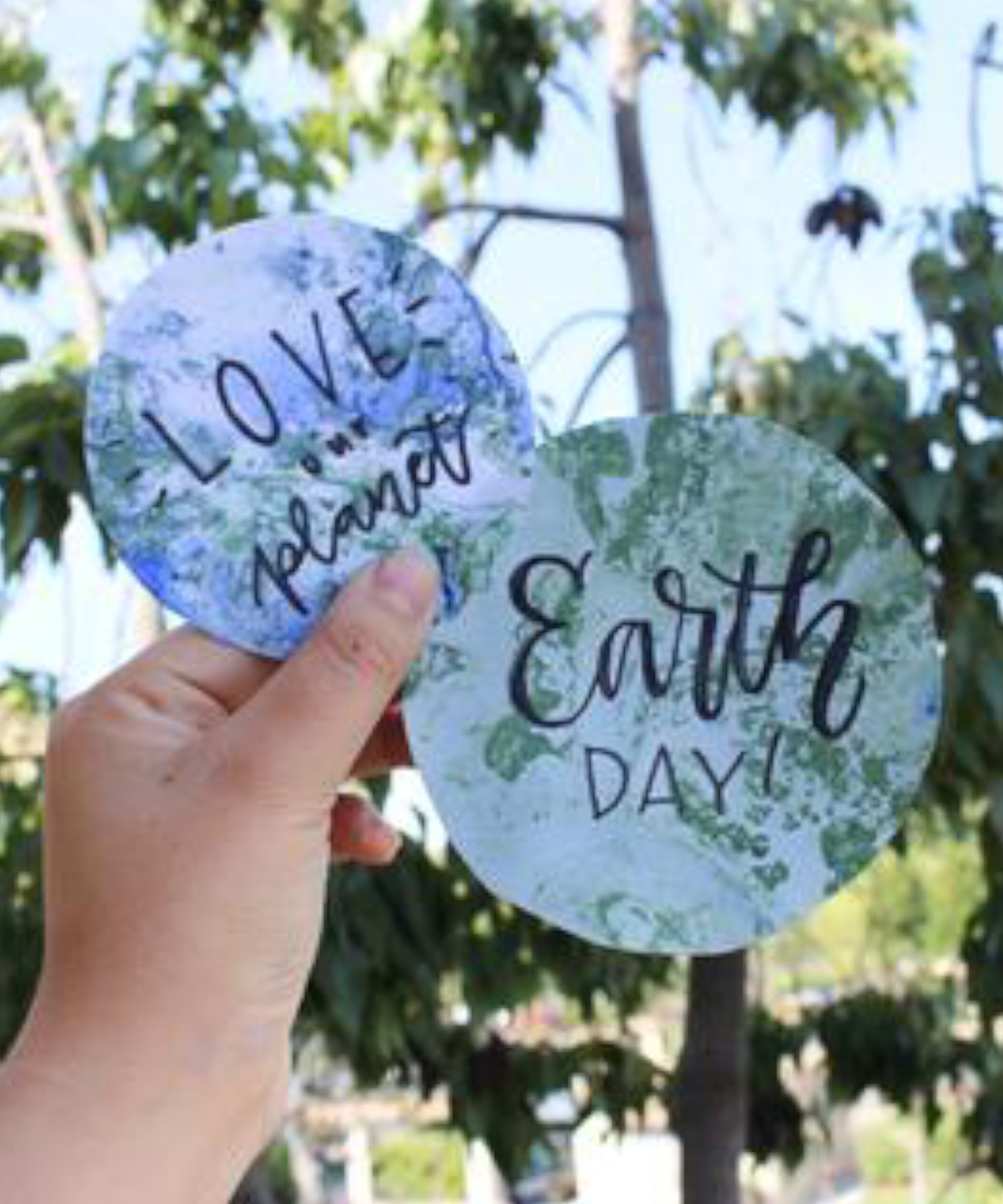DIY Natural Marbled Paper for Earth Day
