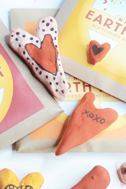 Valentine’s Day Hearts with Eco-Friendly Air Dry Clay