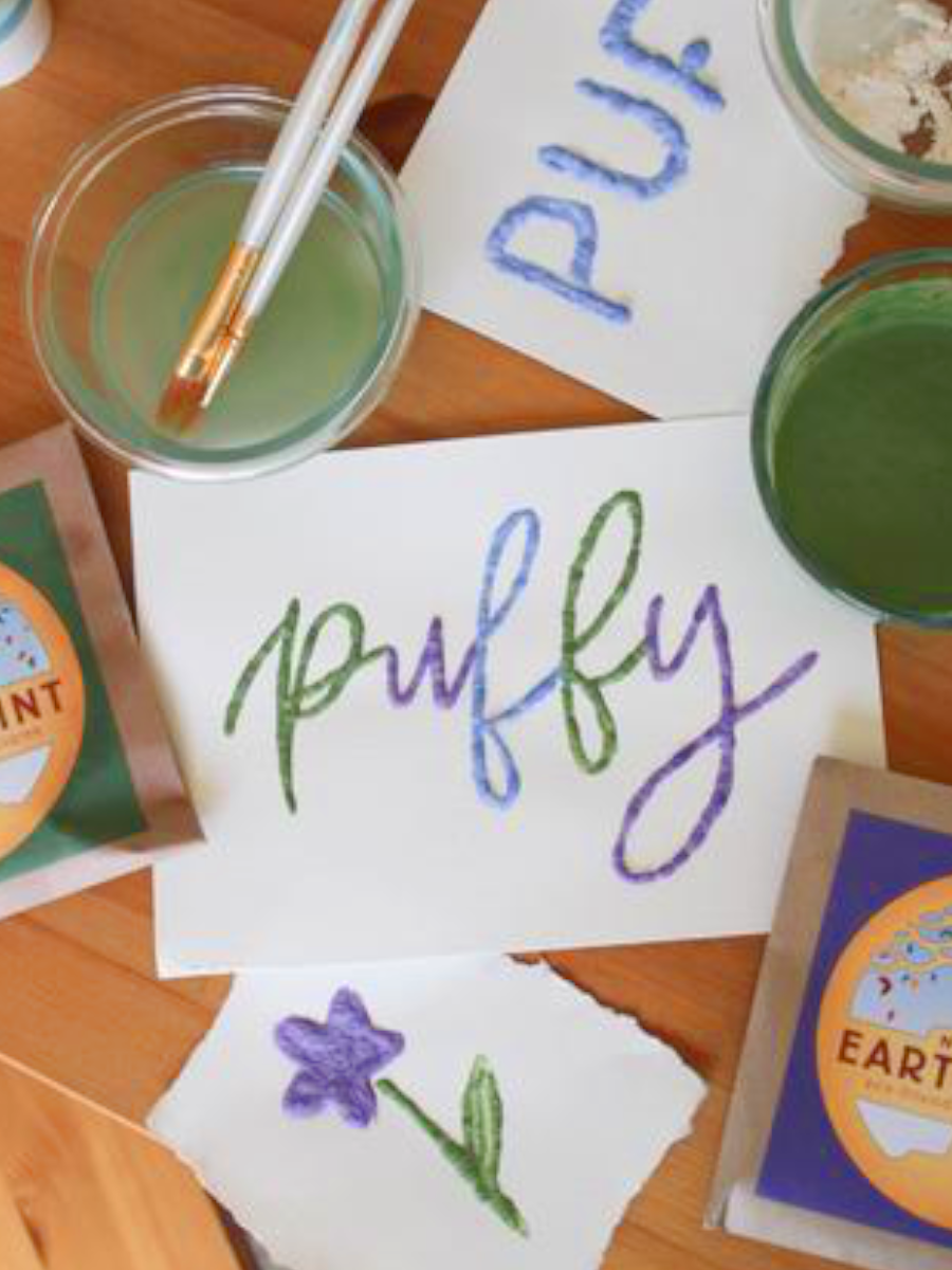 DIY Natural & Colorful Puffy Paint