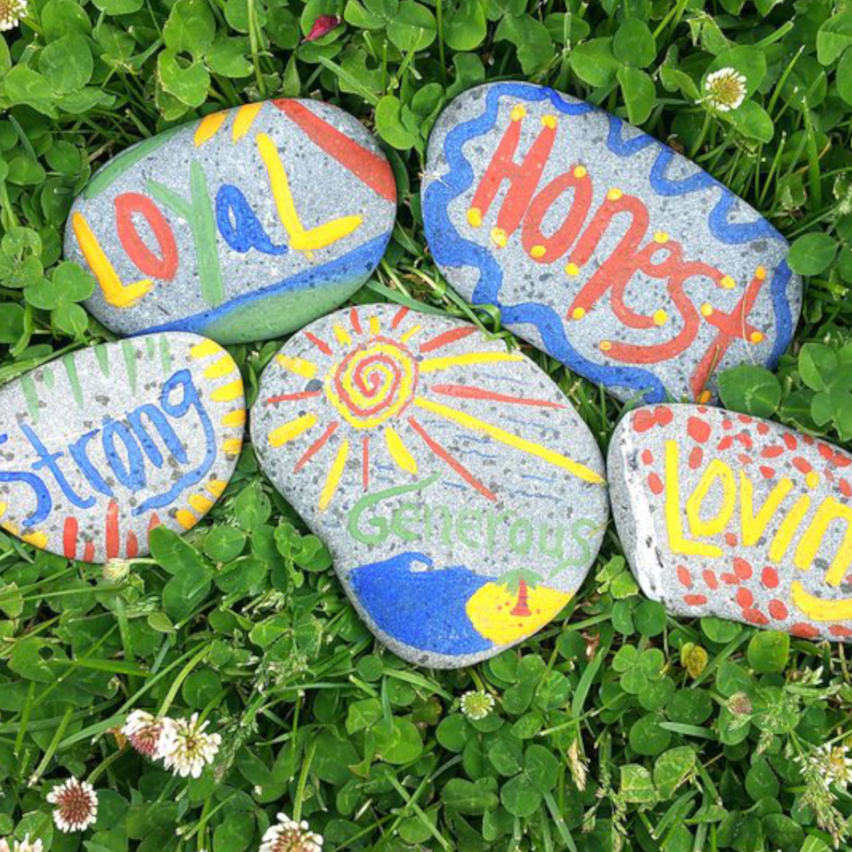 DIY Adoration Stones with Natural Earth Paint
