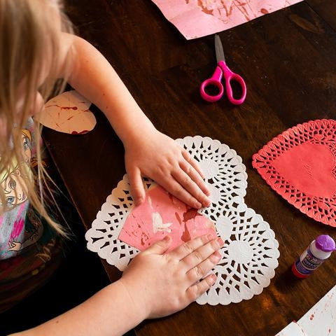 Marble Art Valentines with Natural Earth Paint