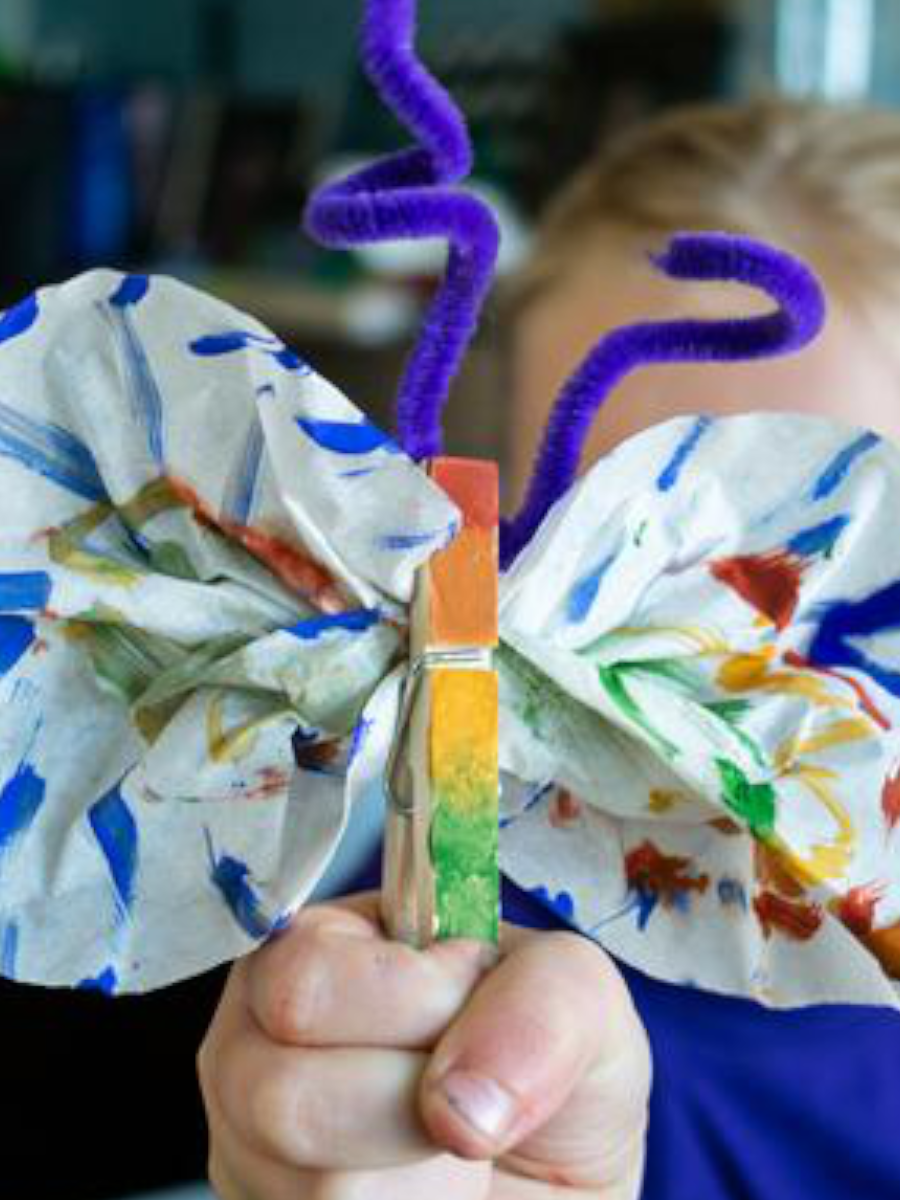 Mother's Day Painted Flower Pots & Recycled Butterflies