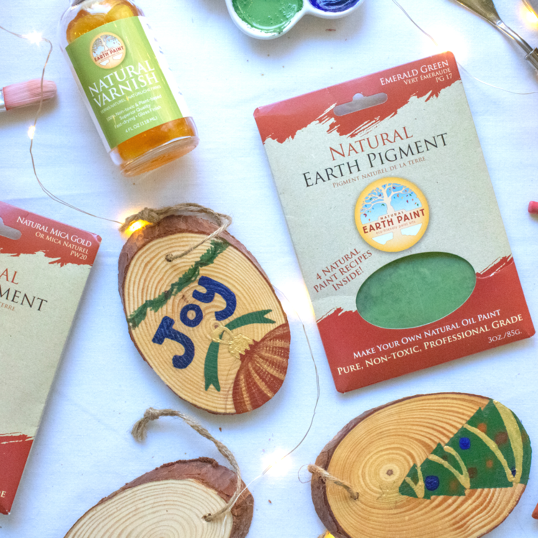 Eco-Friendly Christmas Ornaments with Natural Earth Paint