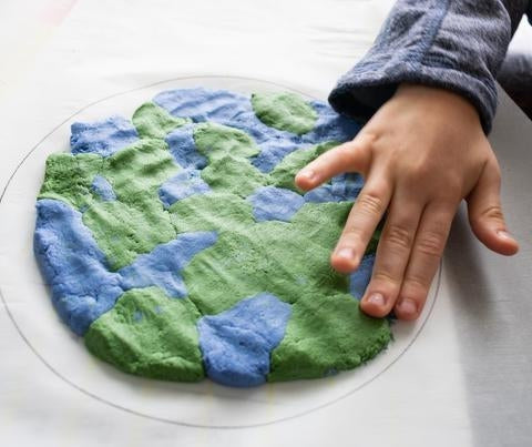 Earth Day Salt Dough with Natural Earth Paints