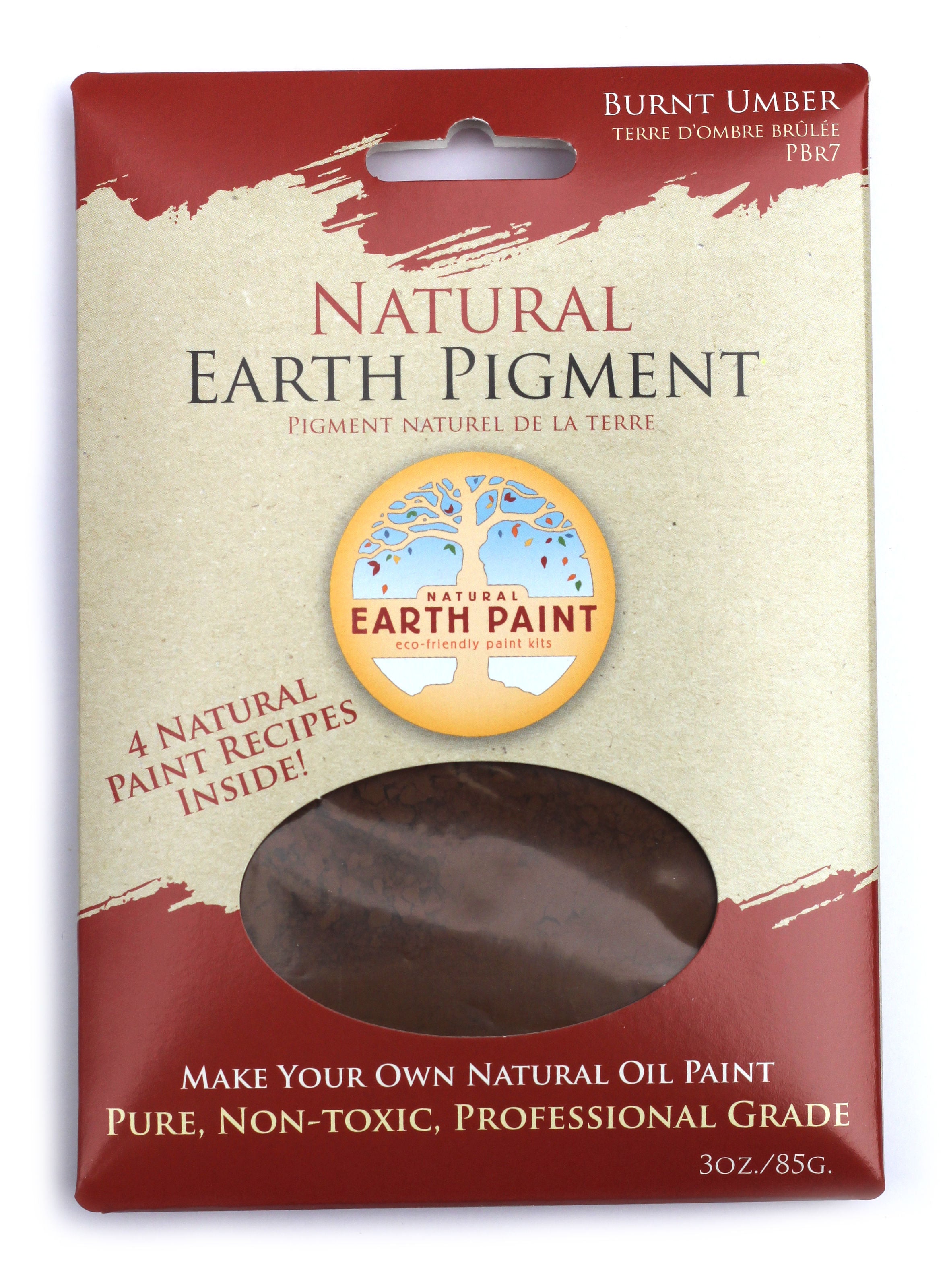 Earth &amp; Mineral Pigment 3 oz pack - Burnt Umber