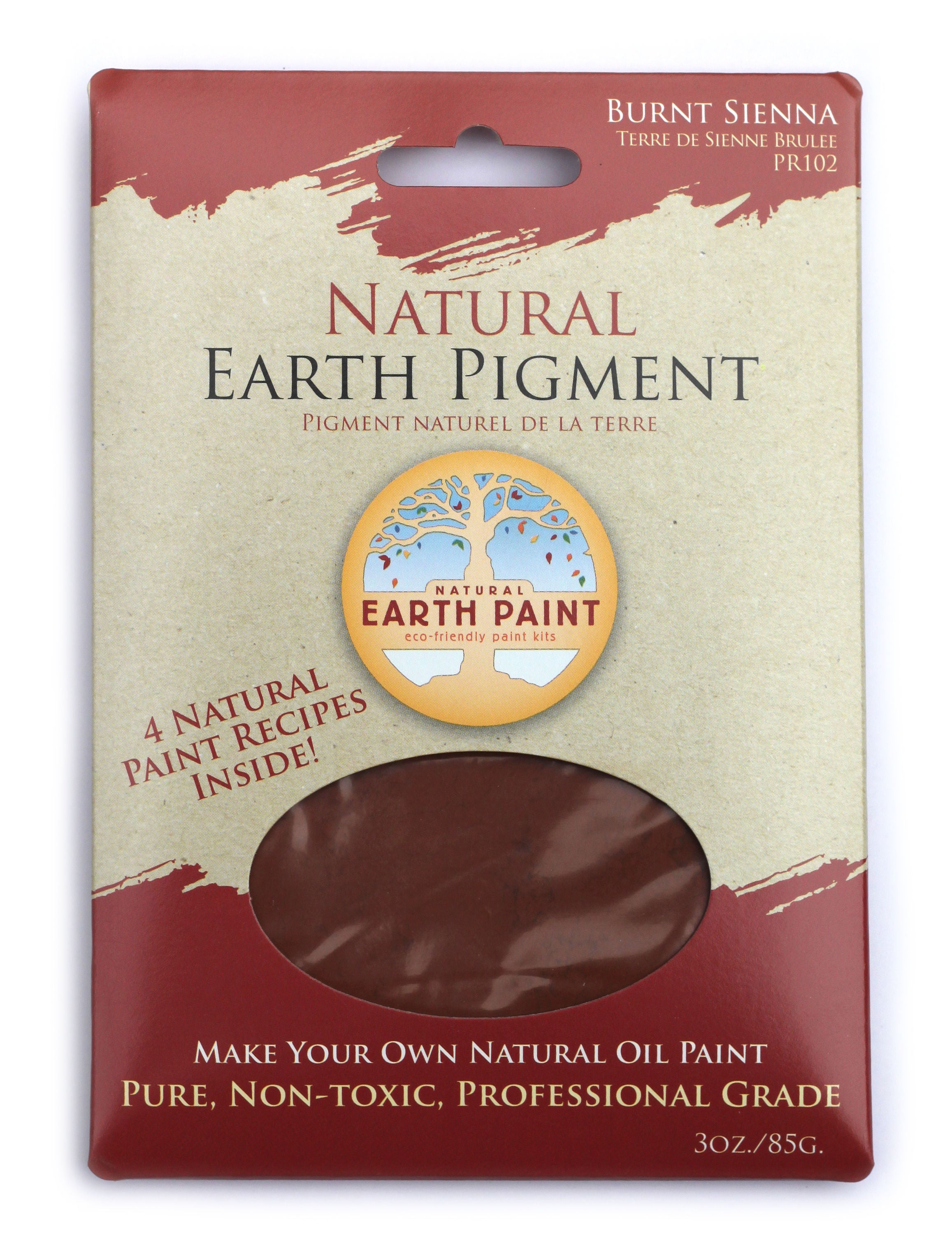 Earth &amp; Mineral Pigment 3 oz pack - Burnt Sienna