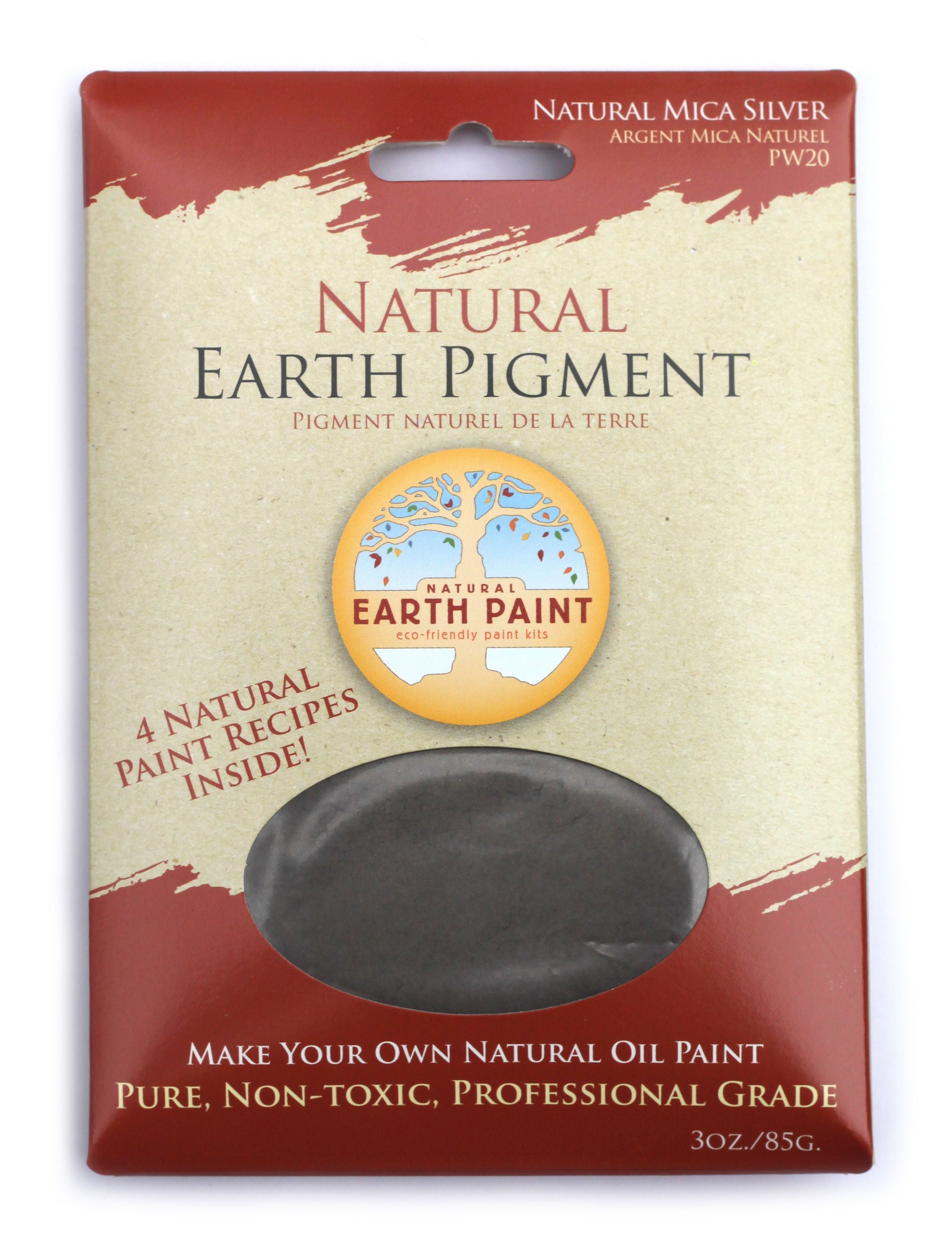 Earth &amp; Mineral Pigment 3 oz pack - Natural Mica Silver