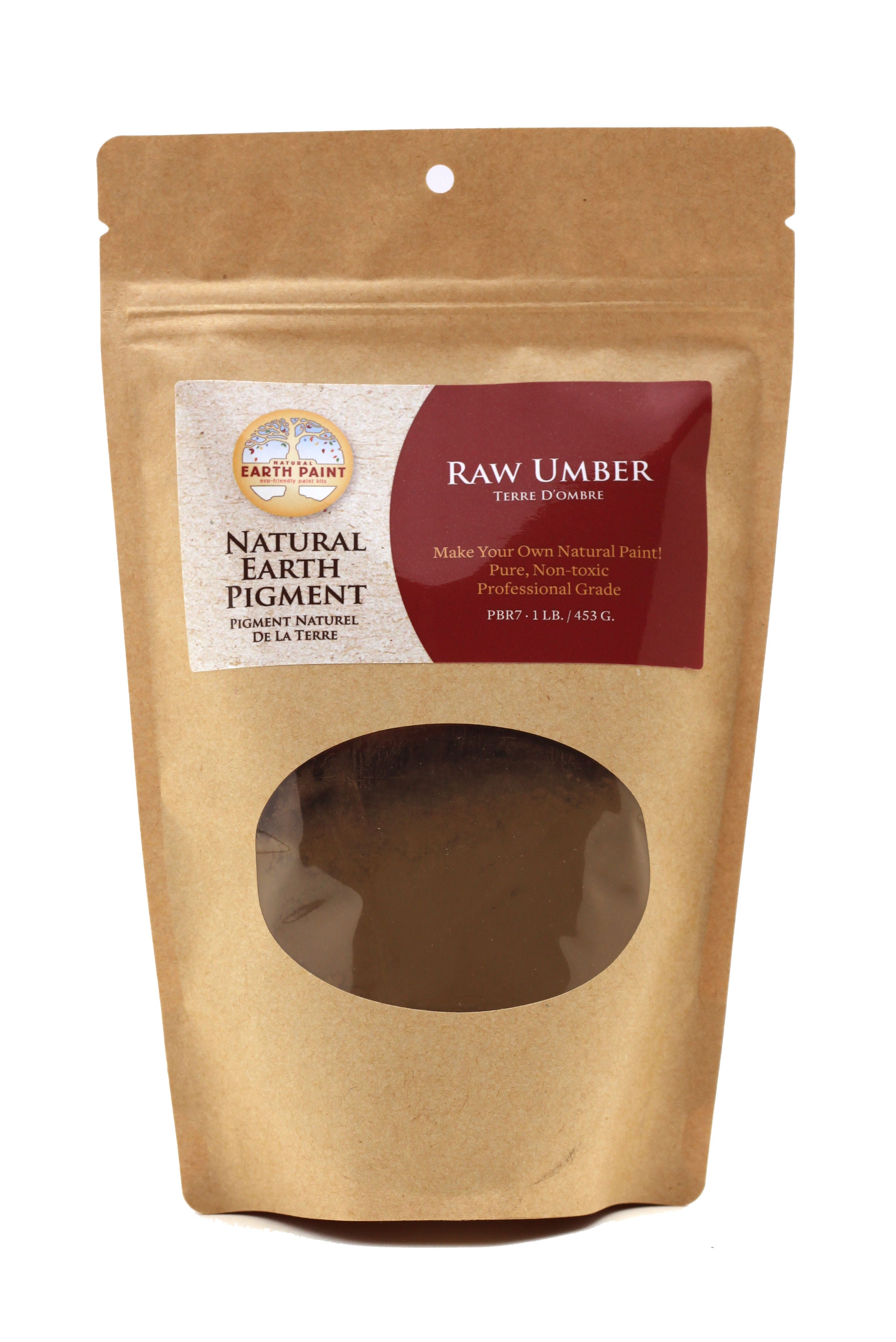 Earth &amp; Mineral Pigment 1 lb pack - Raw Umber