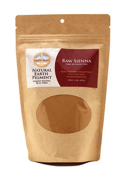 Earth &amp; Mineral Pigment 1 lb pack - Raw Sienna