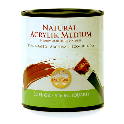 32 ounce paint can of plant-based Natural Acrylic Medium 