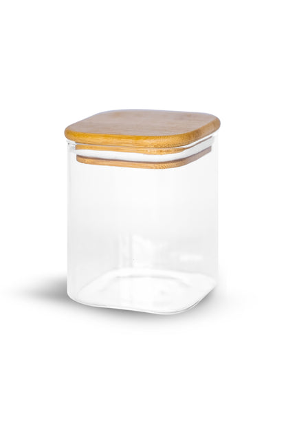 Glass Pigment Storage Jars with Bamboo Lid