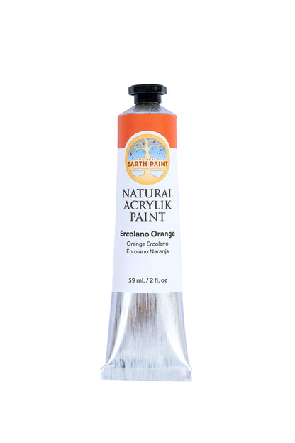 Natural Acrylik Paint™ - Individual Tubes-acrylic, acrylic paint, art, arts and craft, colors from the earth, earth colors, earth paint, earth pigments, eco art supplies, Eco Artist Paints, eco friendly paints, eco-friendly art supplies, eco-friendly paint, Fine Art Supplies Products, natural acrylic, natural artist paints, natural earth colors, natural paint, natural paints, non-toxic paint, nontoxic artist paints, nontoxic artist supplies, nontoxic paints, paint, sustainable art supplies-Ercolano Orange-N