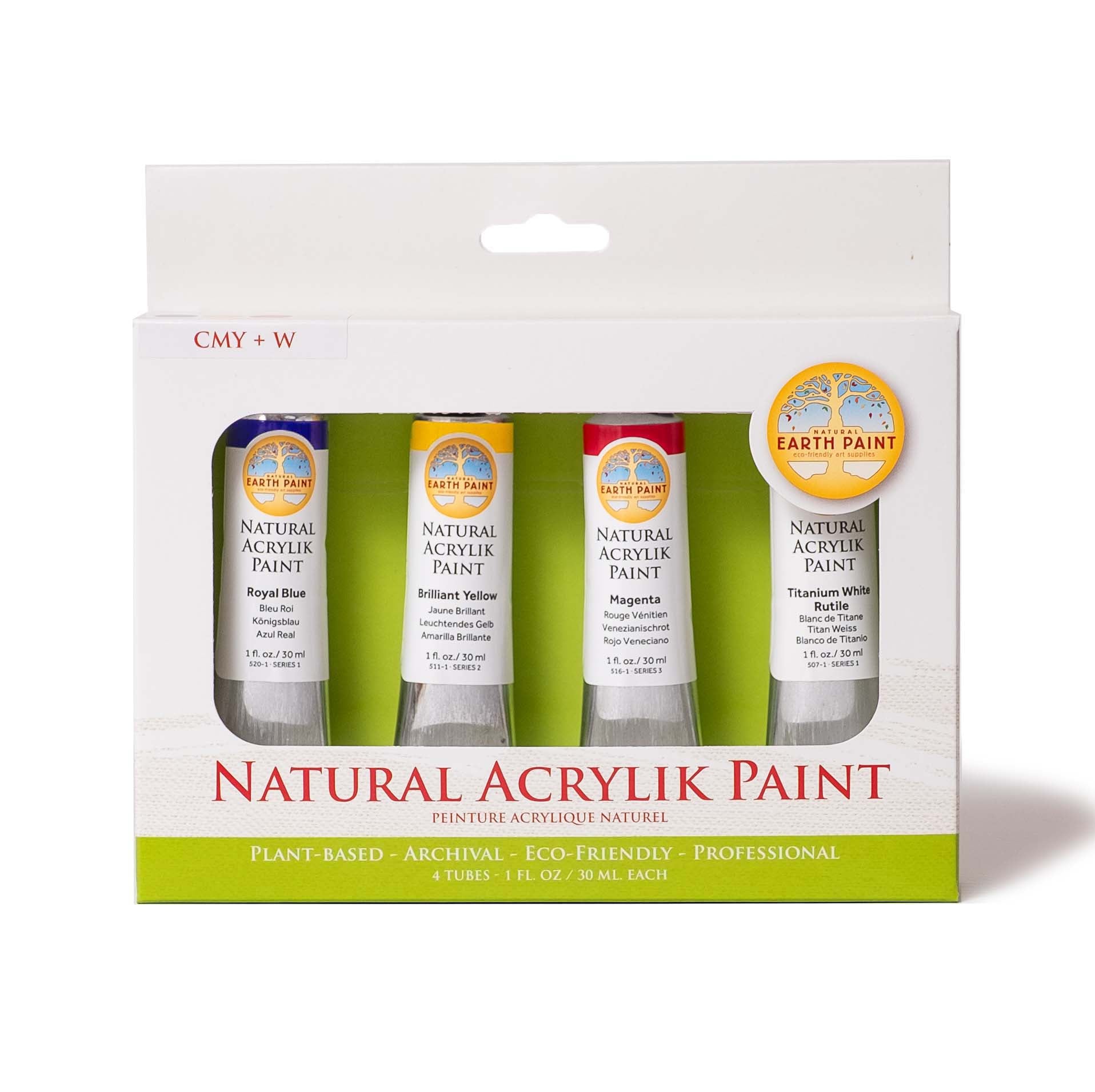 NEW! Natural Acrylik Paint - 4 Color Box Sets