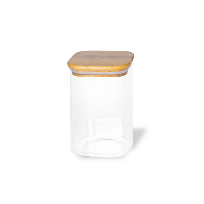 Glass Pigment Storage Jars with Bamboo Lid