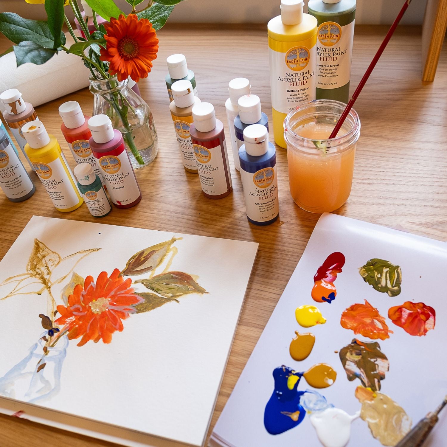 Fluid - Natural Acrylik Paint - Classic Studio Set