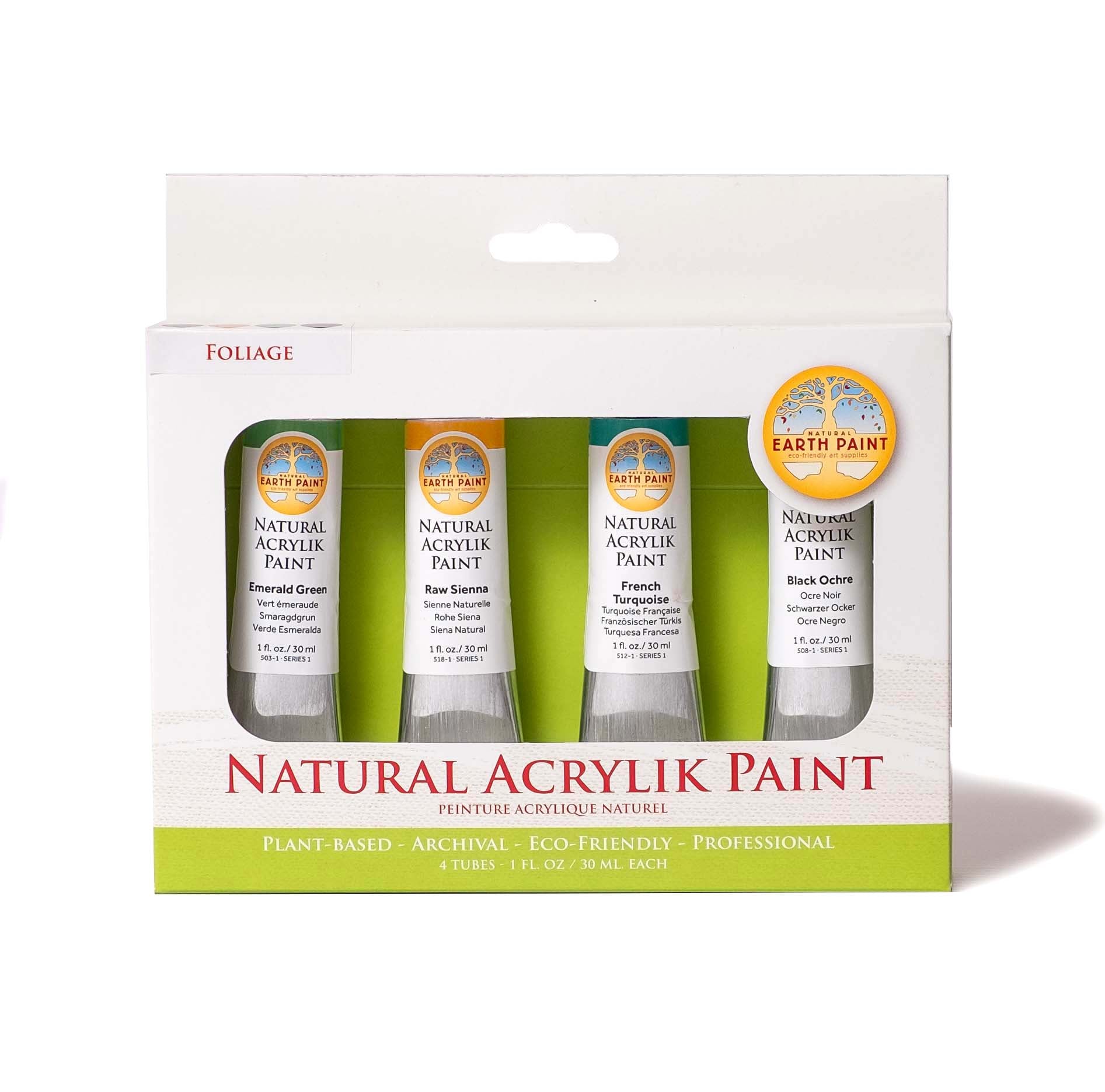 NEW! Natural Acrylik Paint - 4 Color Box Sets