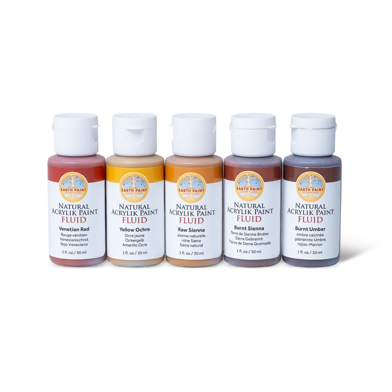French Earth Colors Acrylik Paint Set - Fluid or Heavy Body