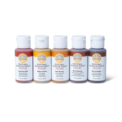 French Earth Colors Acrylik Paint Set - Fluid or Heavy Body