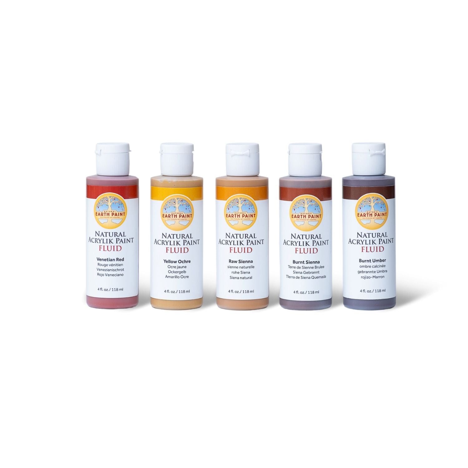 French Earth Colors Acrylik Paint Set - Fluid or Heavy Body