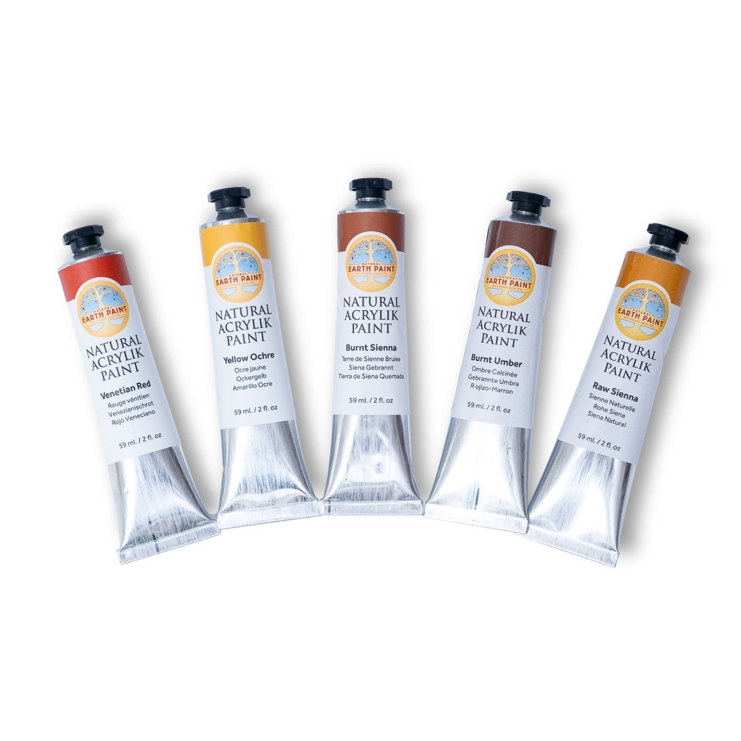 French Earth Colors Acrylik Paint Set - Fluid or Heavy Body