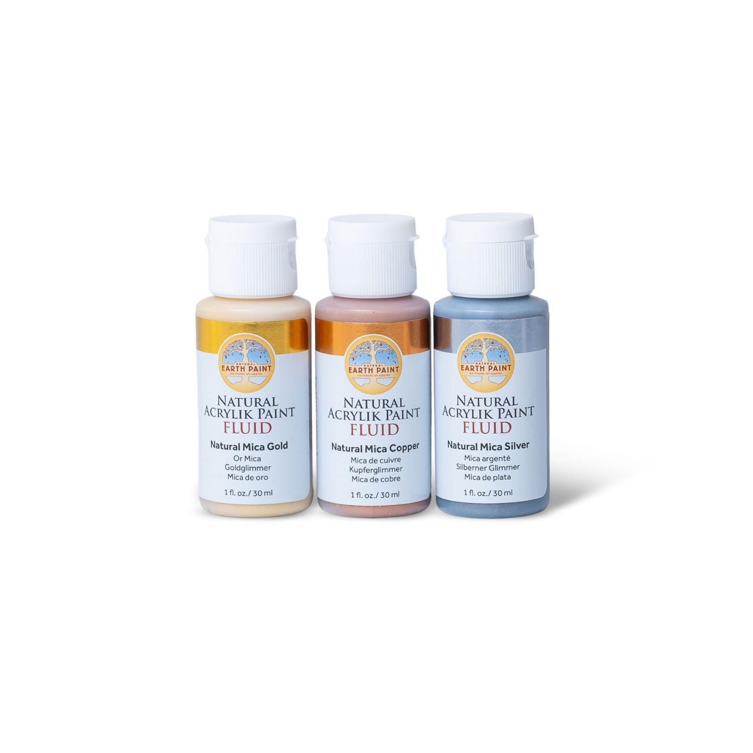 Natural Mica Acrylik Paint Set - Fluid or Heavy Body
