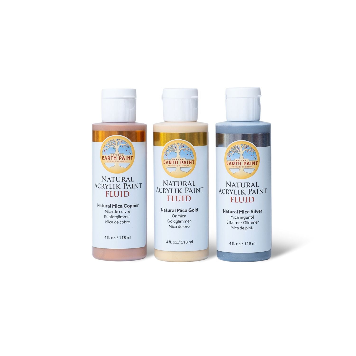 Natural Mica Acrylik Paint Set - Fluid or Heavy Body
