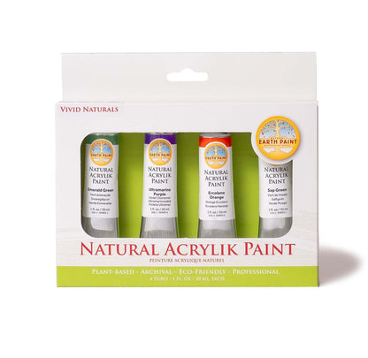 NEW! Natural Acrylik Paint - 4 Color Box Sets