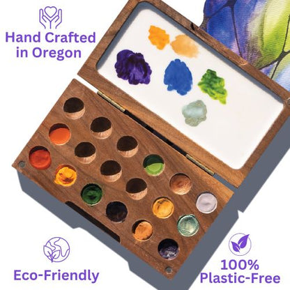 Wooden Watercolor Palette