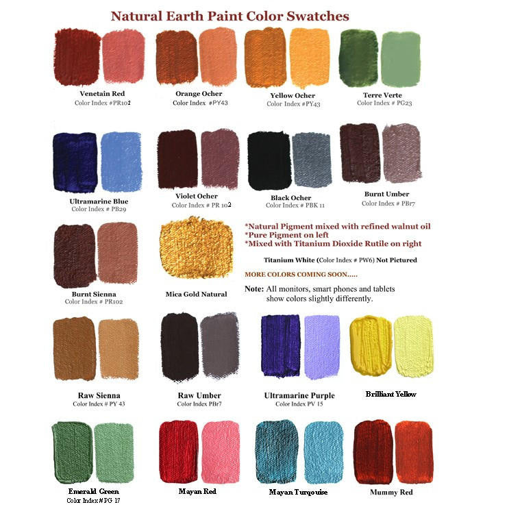 Natural Earth Paint color swatches