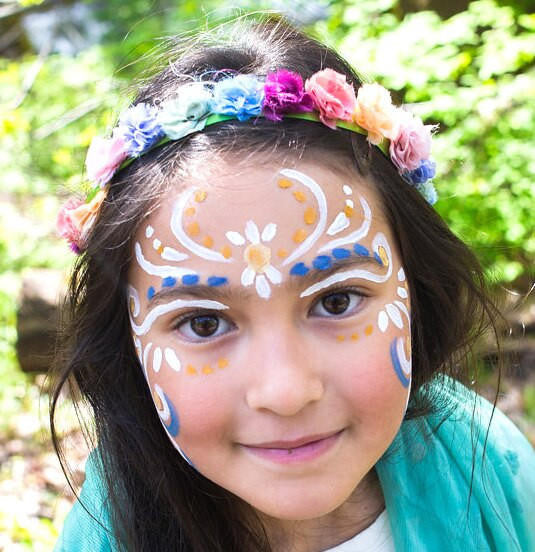 A child with painted face