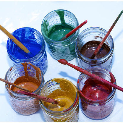 Natural Earth Paint Kit-bamboo paint brushes, Children&