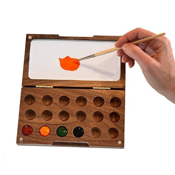 Wooden Watercolor Palettes Natural Earth Paint